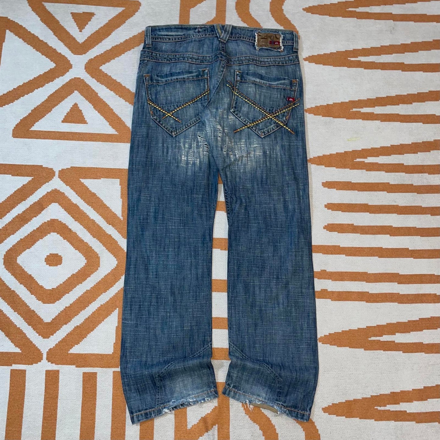 Quiksilver 00s Distressed Surf Jeans 34x32