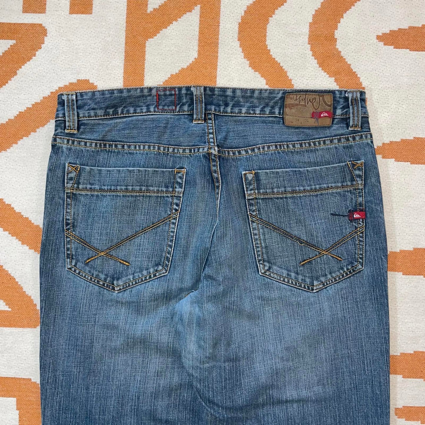 Quiksilver 00s Baggy Blue Jeans 34x32