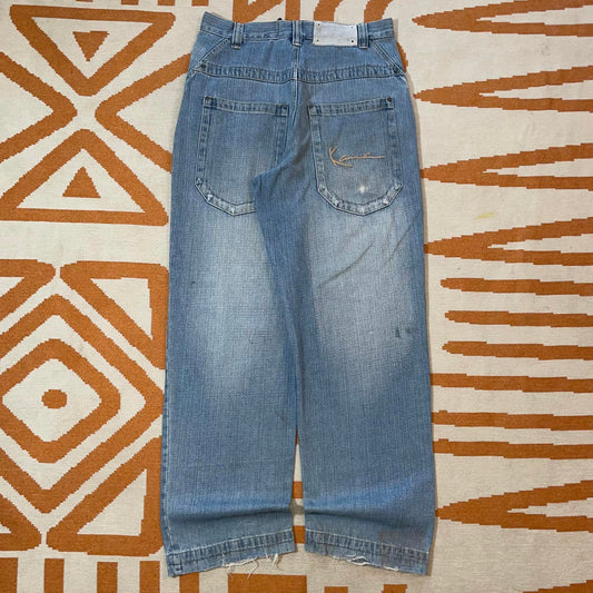 Karl Kani 00s Embroidered Baggy Jeans 30x32