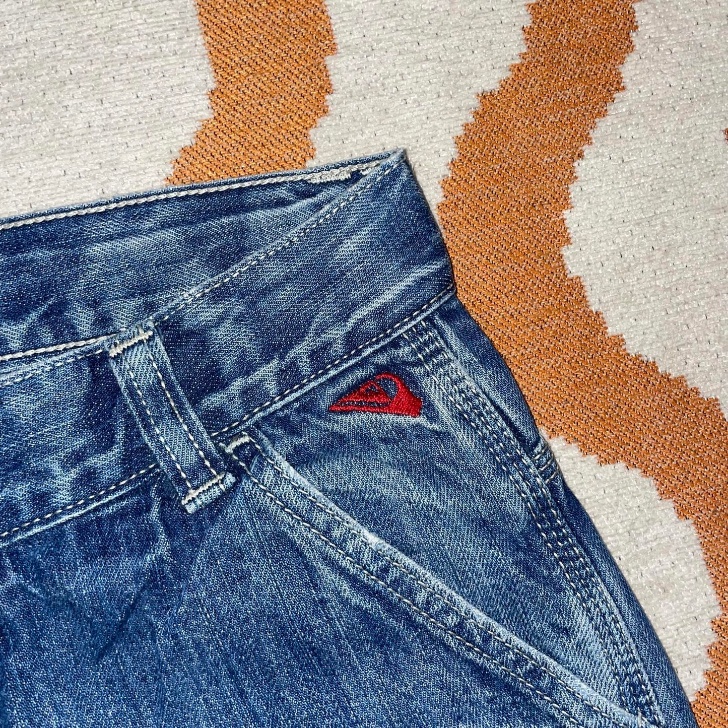 Quiksilver 00s Embroidered Loose Jeans 28x28