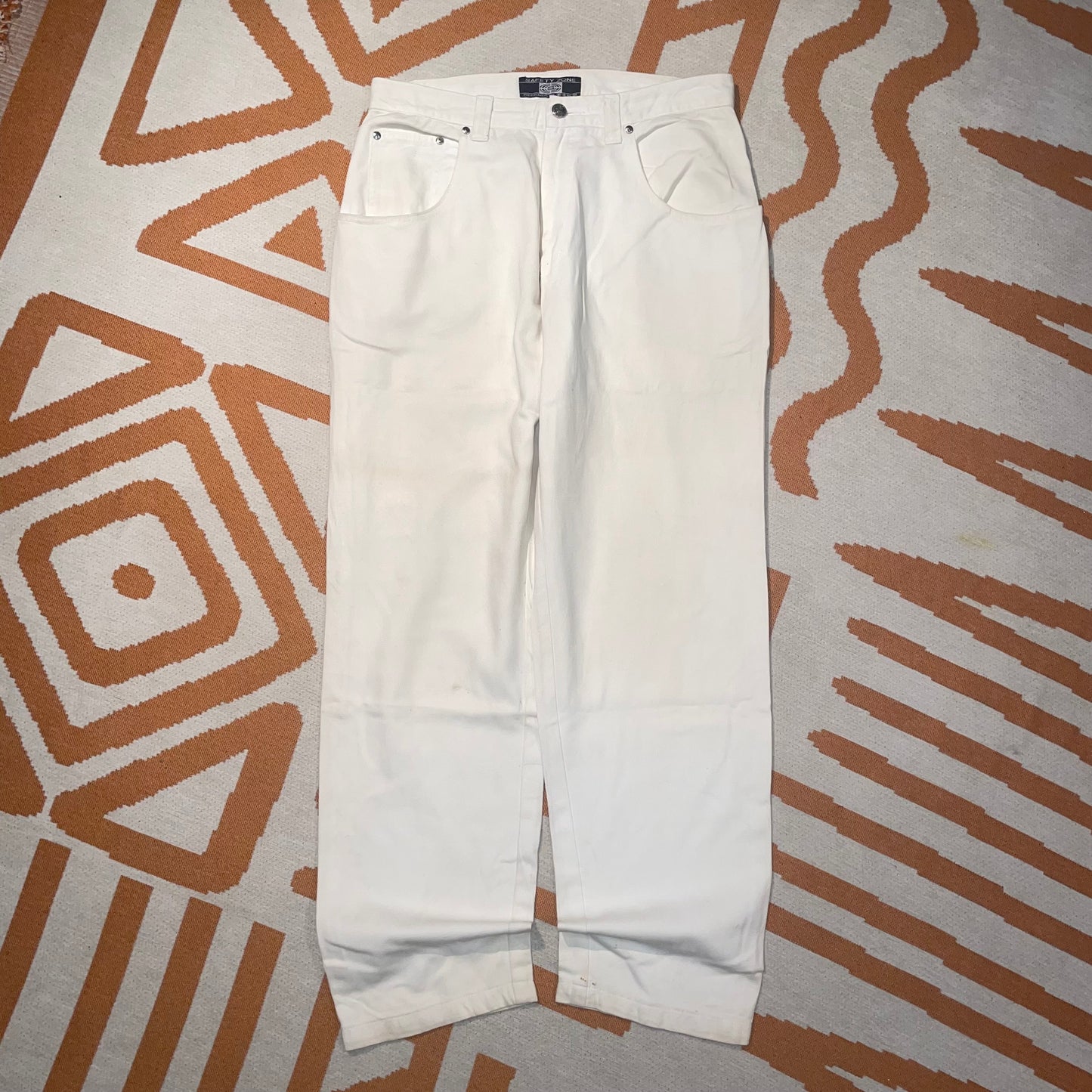 Safety Zone 90s White Jeans 30x32