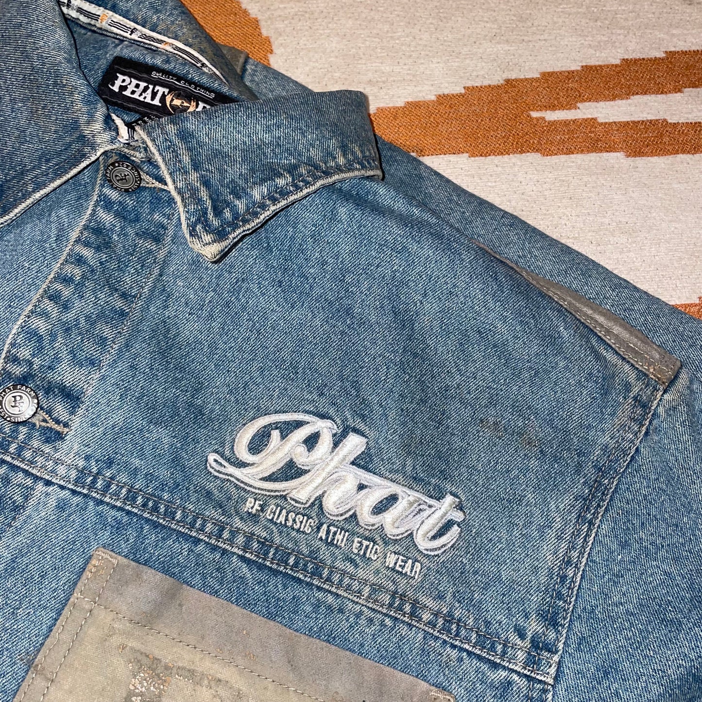 Phat Farm 00s Panelled Denim Jacket XXL
