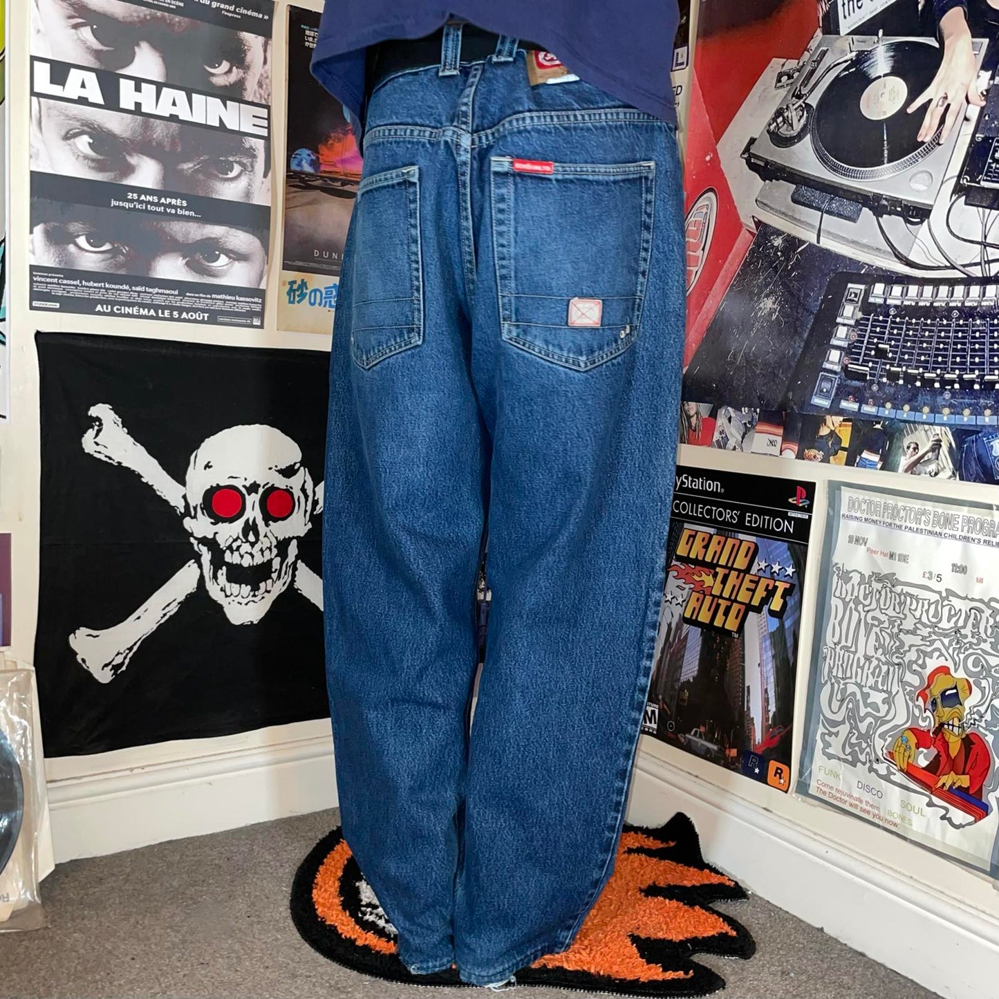 Ecko Unltd. 00s Anniversary Rhino Baggy Blue Jeans 36x30