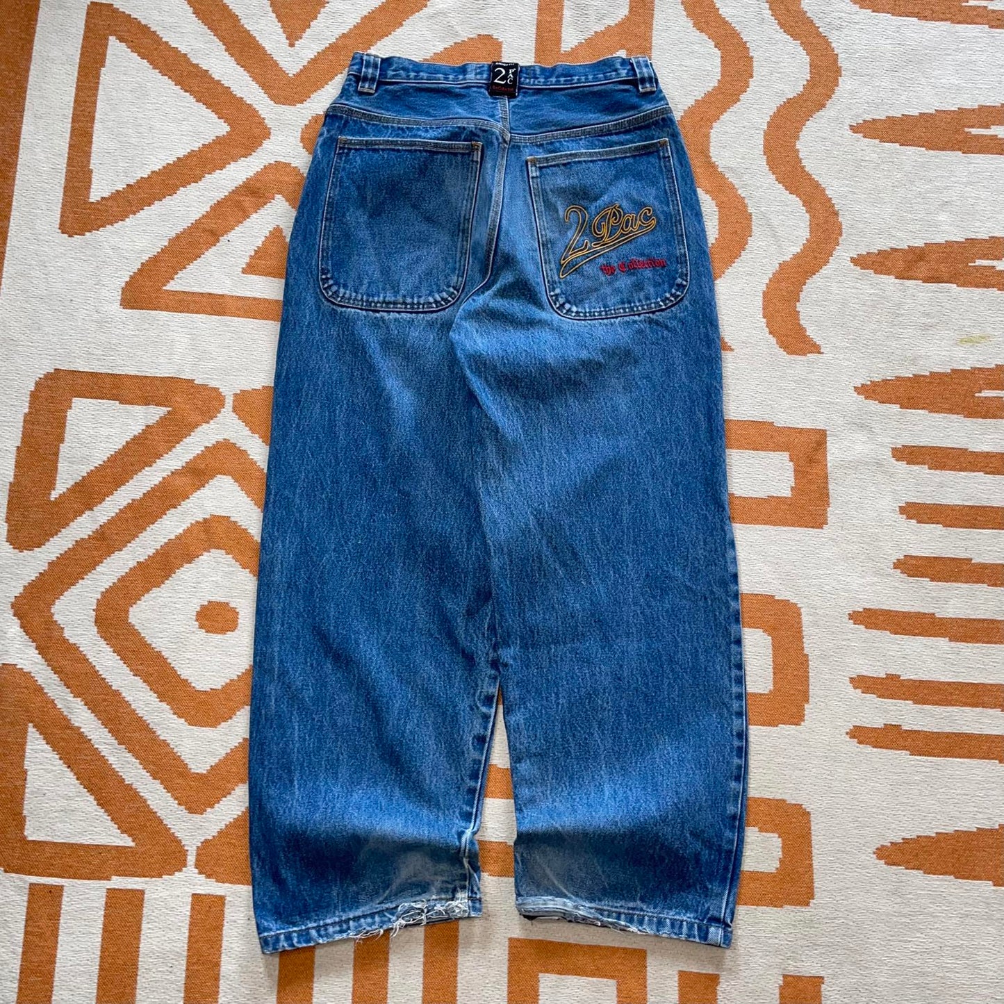 Tupac Collection 00s Embroidered Jeans 28x30