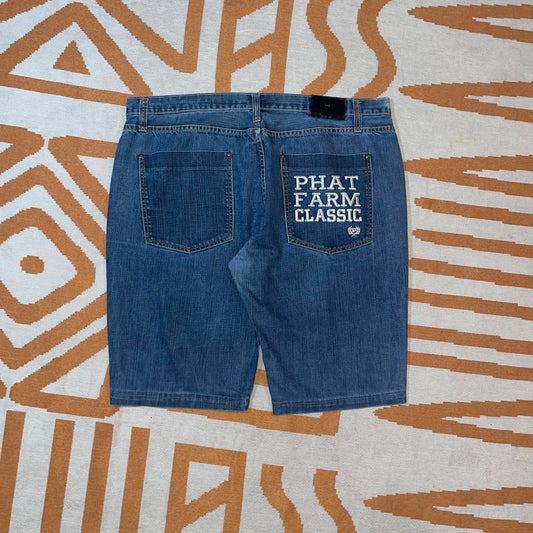 Phat Farm 00s Baggy Embroidered Jorts 44x13