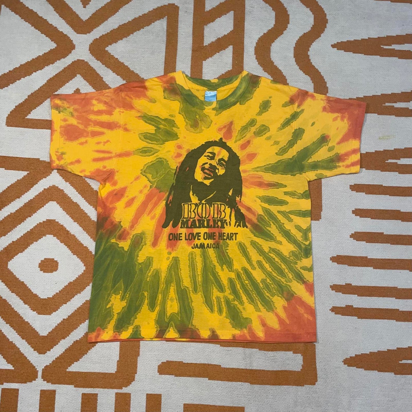 Bob Marley 90s Tie Dye Graphic T-Shirt L