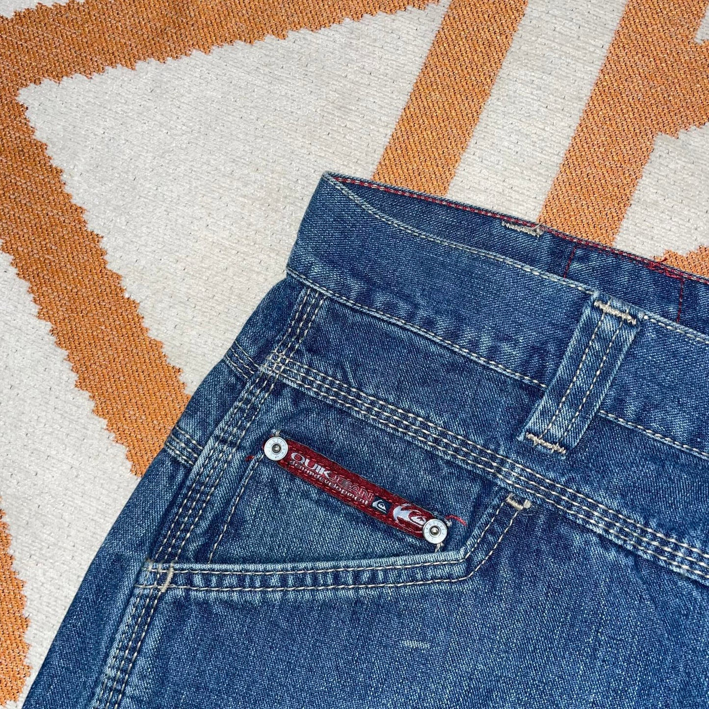 Quiksilver Surf 00s Baggy Blue Jeans 32x32