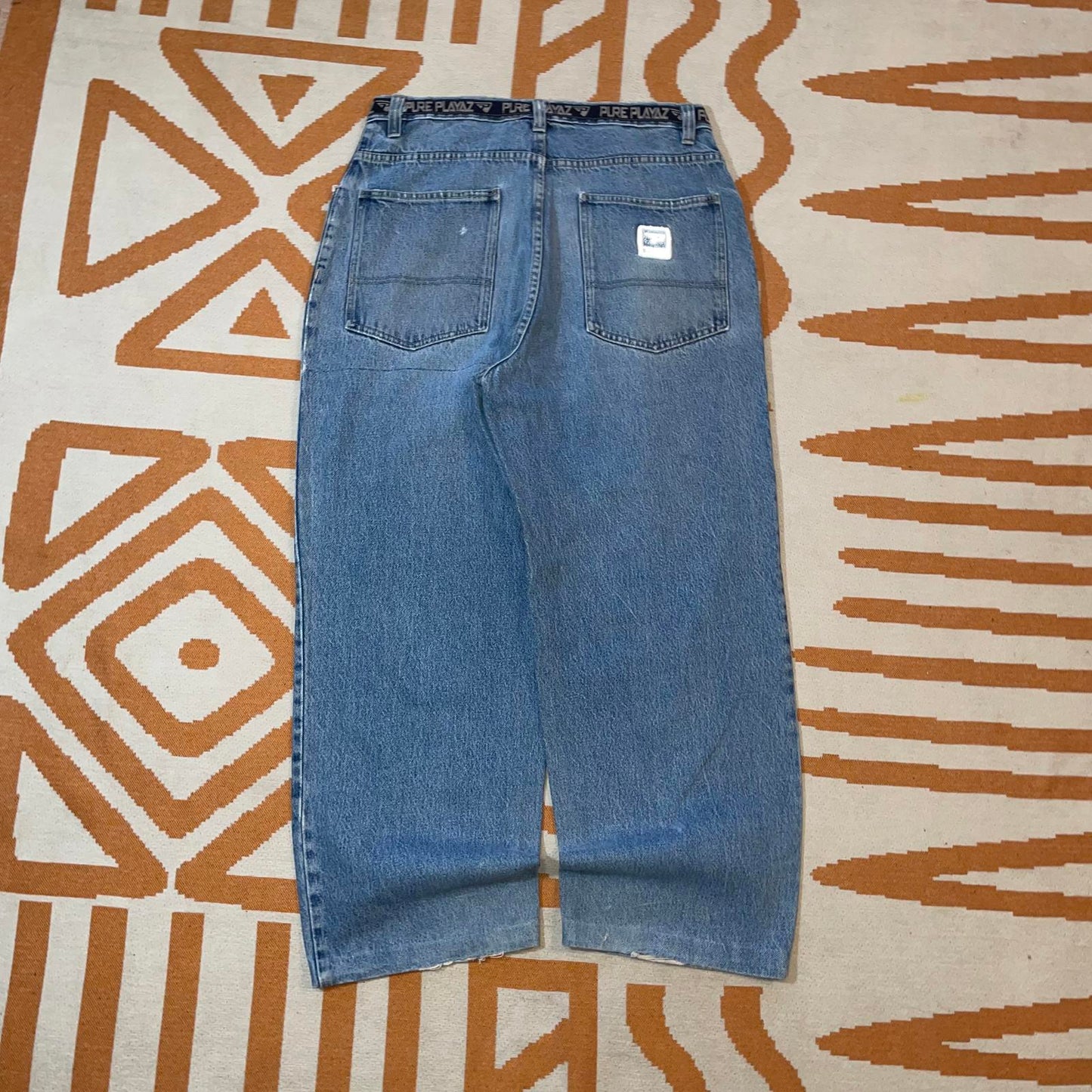 Pureplayaz 00s Embroidered Baggy Jeans 34x30