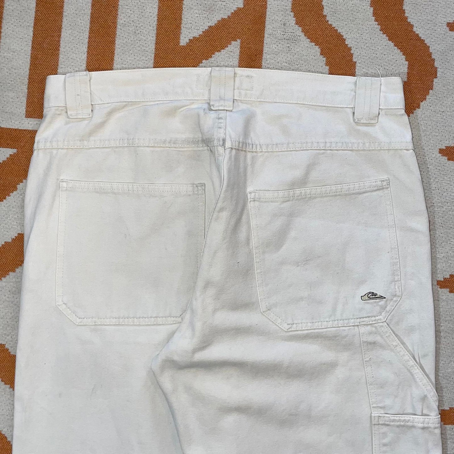 Quiksilver 00s Cream Embroidered Pants 36x30