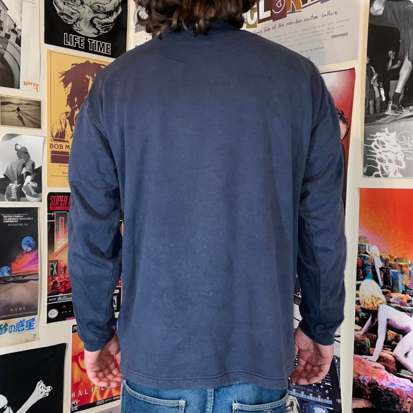 Quiksilver 00s Striped Print Sweatshirt M