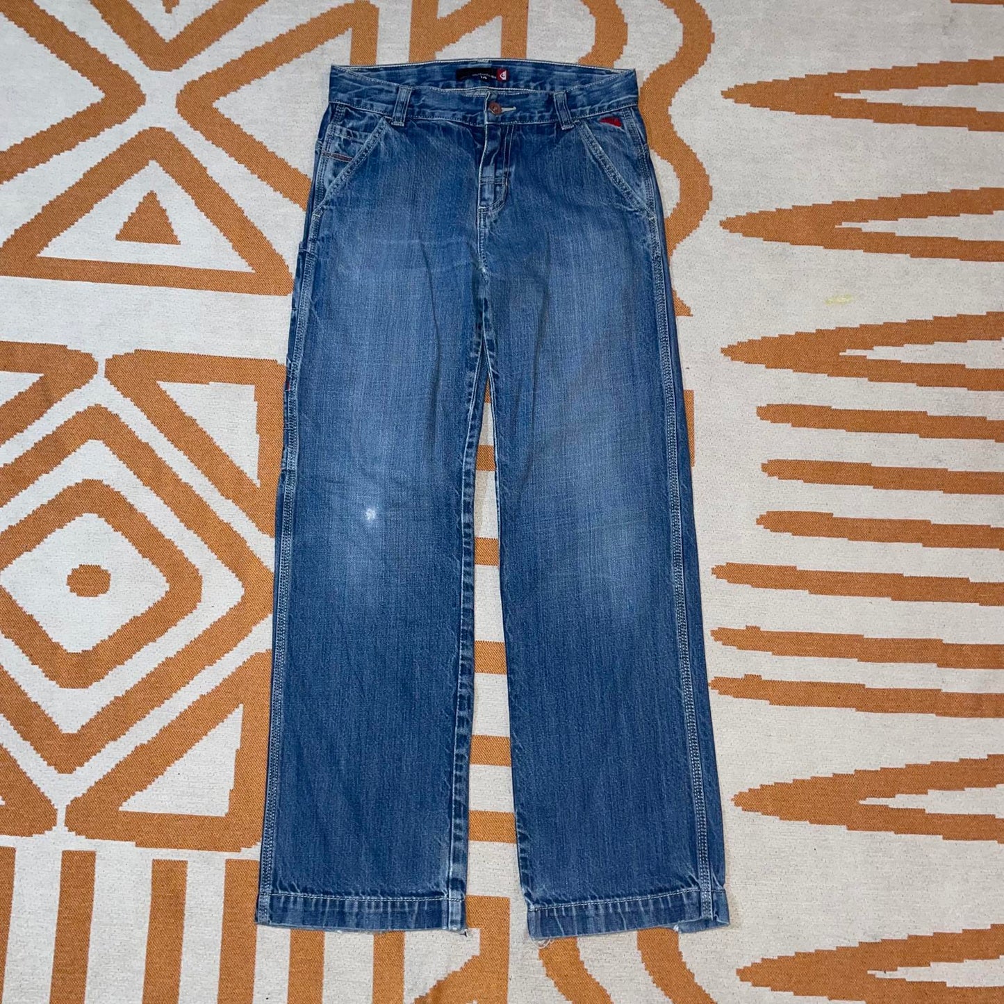 Quiksilver 00s Embroidered Loose Jeans 28x28