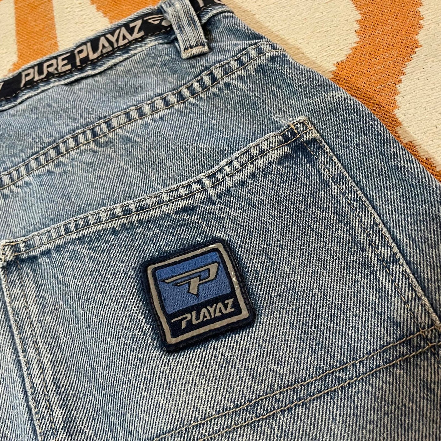 Pureplayaz 00s Embroidered Baggy Jeans 34x30