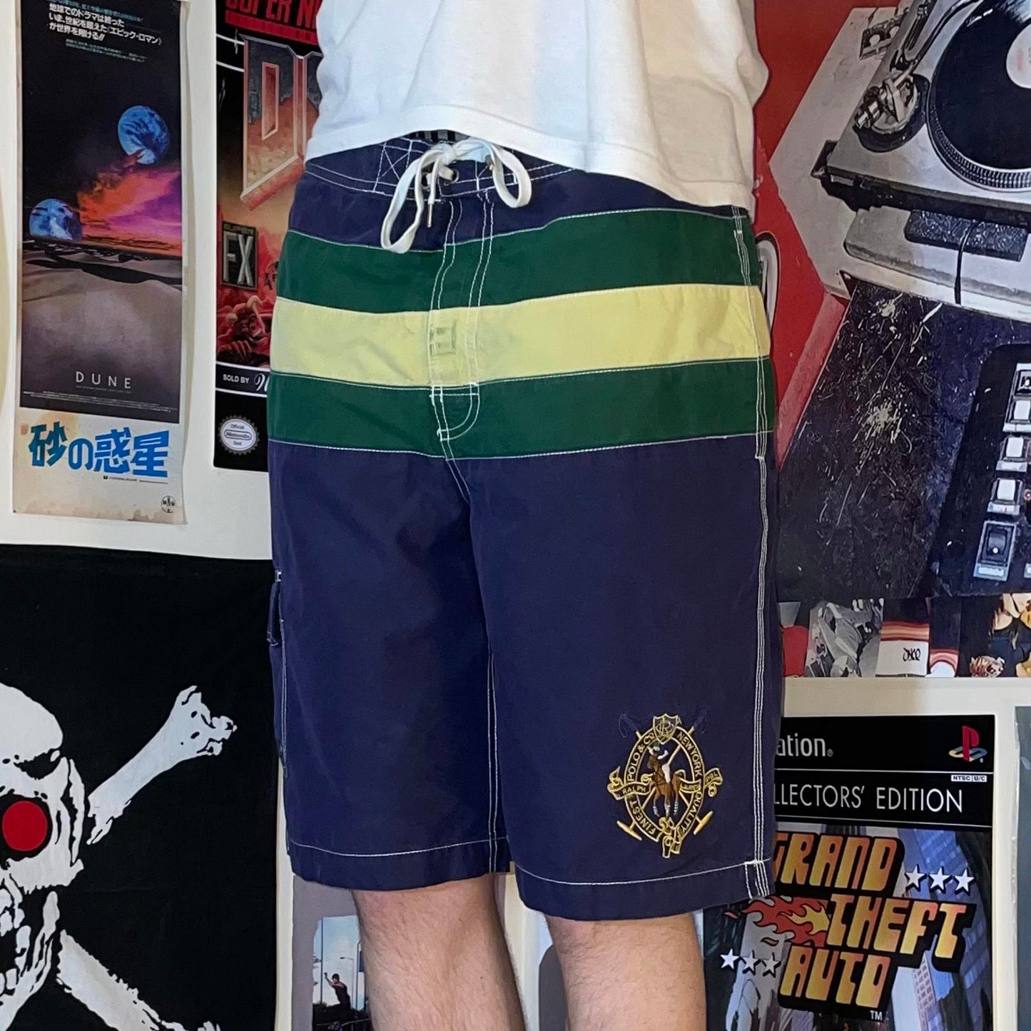 Polo Ralph Lauren 90s Embroidered Swim Shorts S