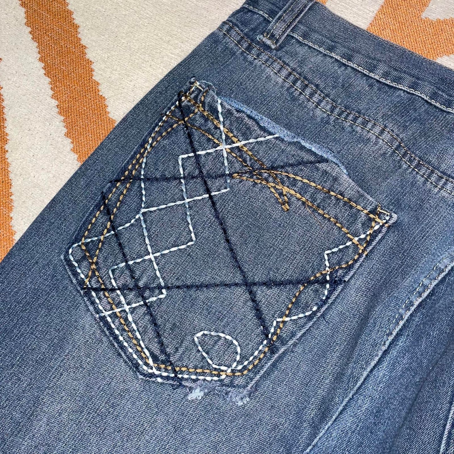 Phat Farm 00s Embroidered Jeans 38x30