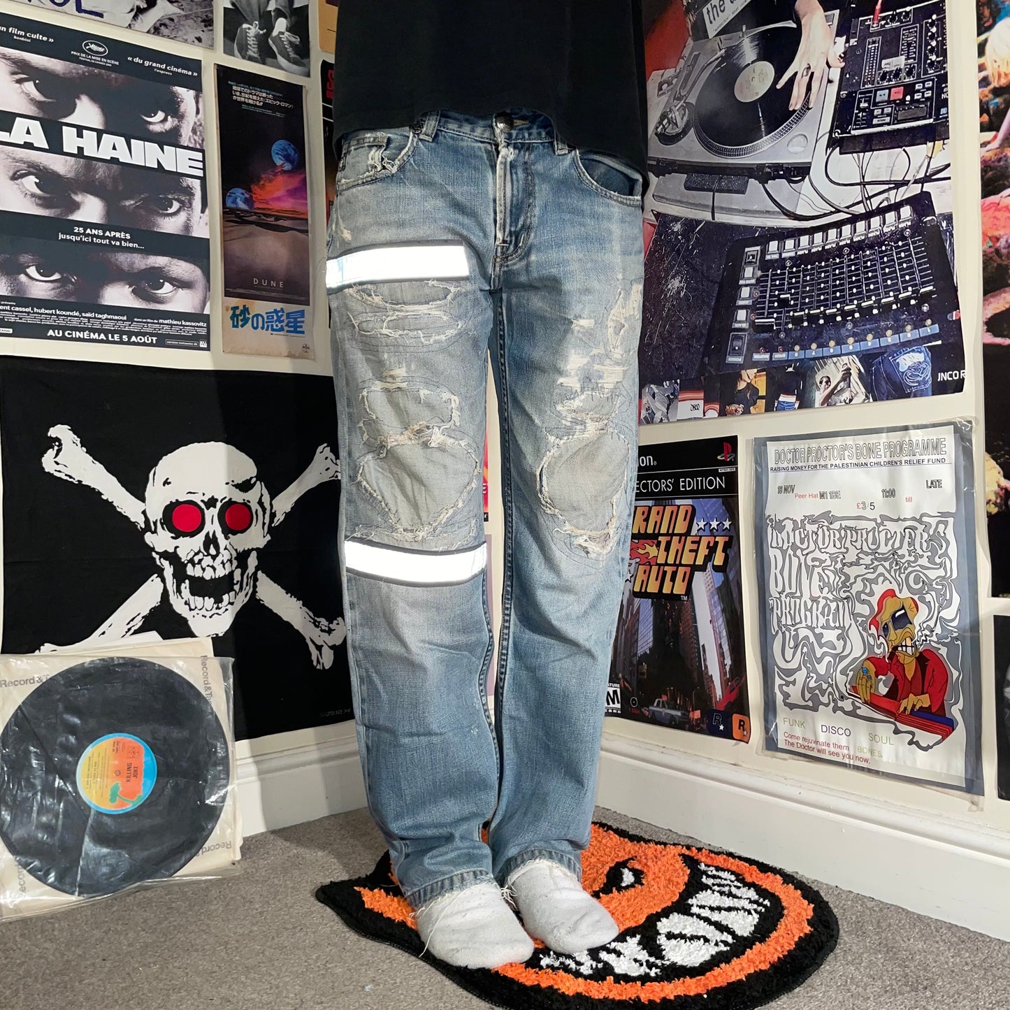 Jizo 00s Japanese Embroidered Jeans 31x31