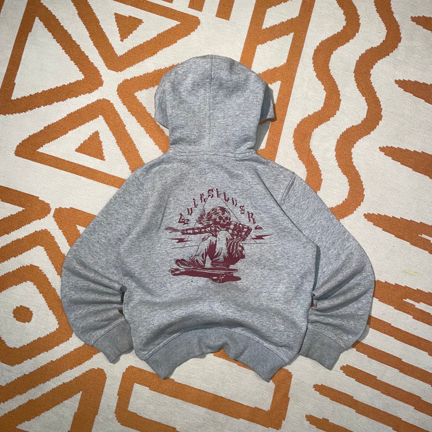 Quiksilver 00s Printed Skate Hoodie XXS