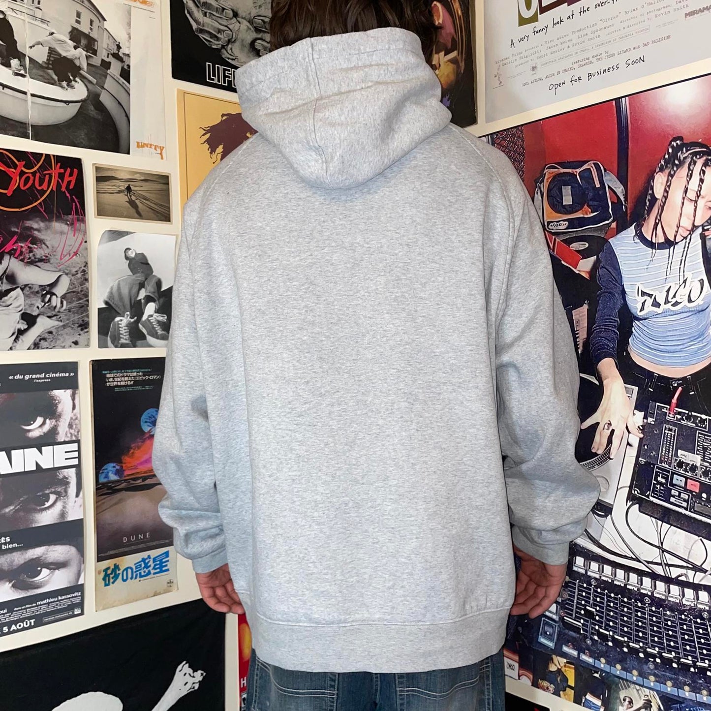 Nike 00s NFL Embroidered Grey Hoodie XL