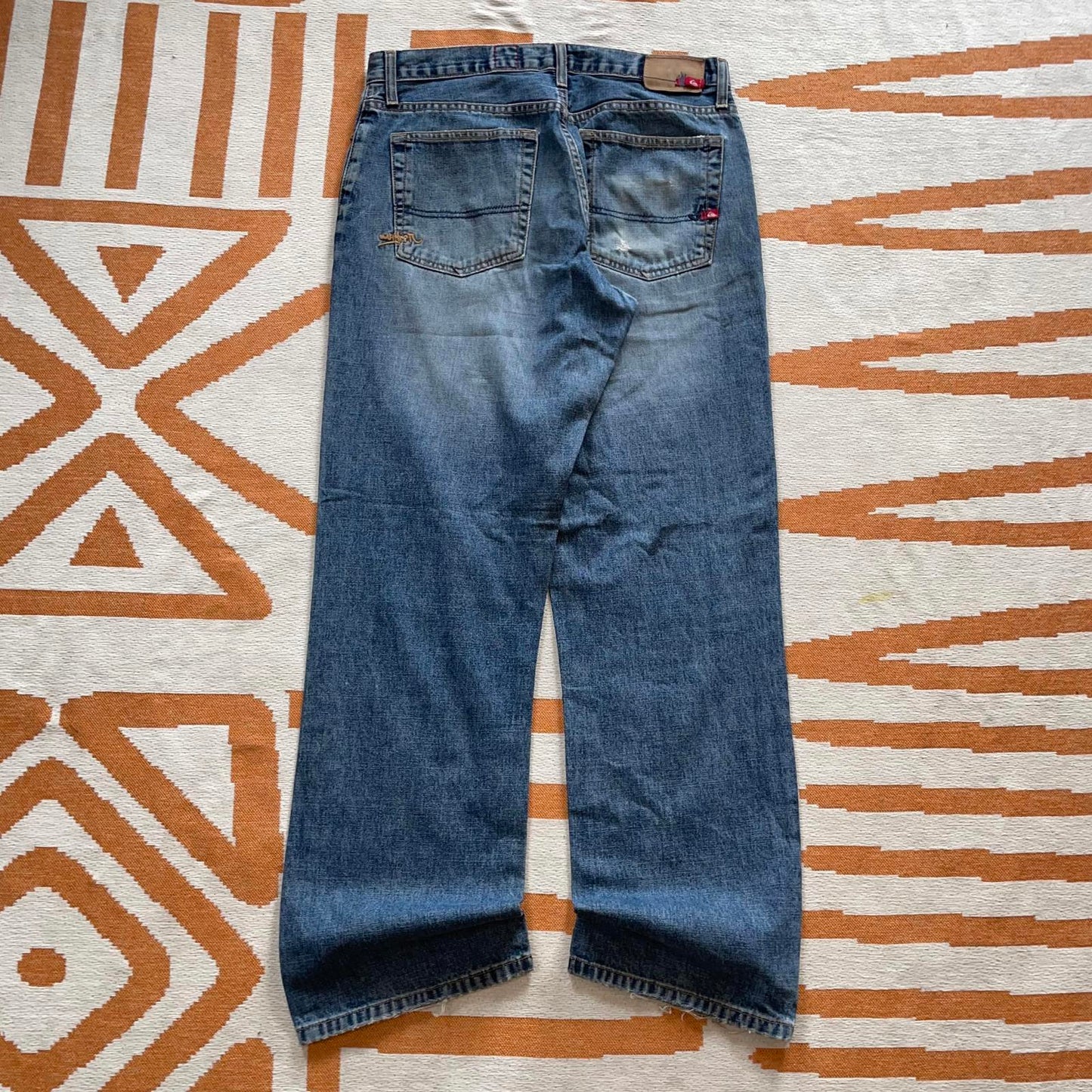 Quiksilver 00s Embroidered Loose Jeans 32x32