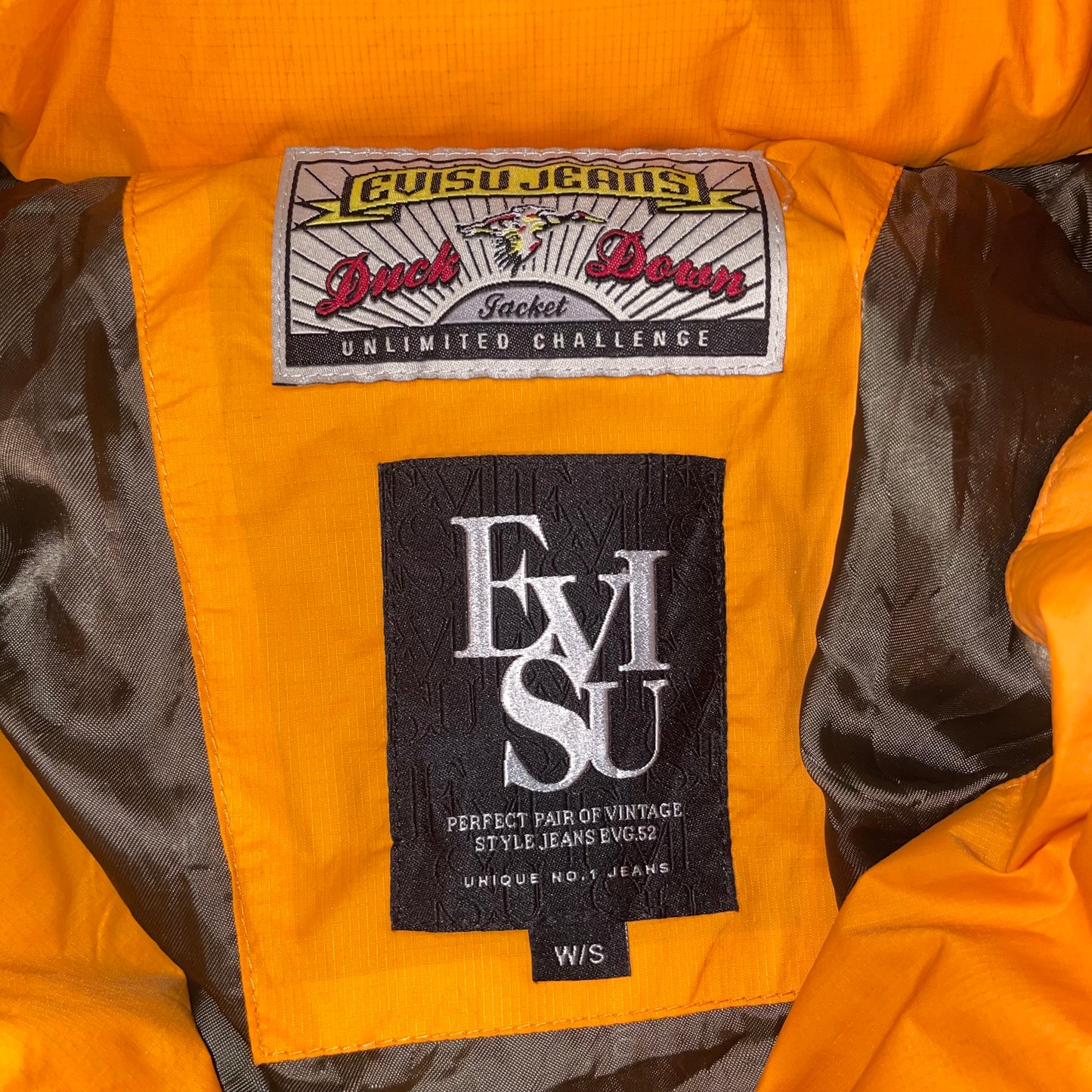 Evisu Panelled Puffer Coat S