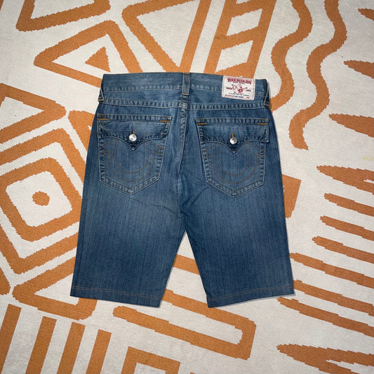 True Religion 00s Embroidered Jorts 34x13