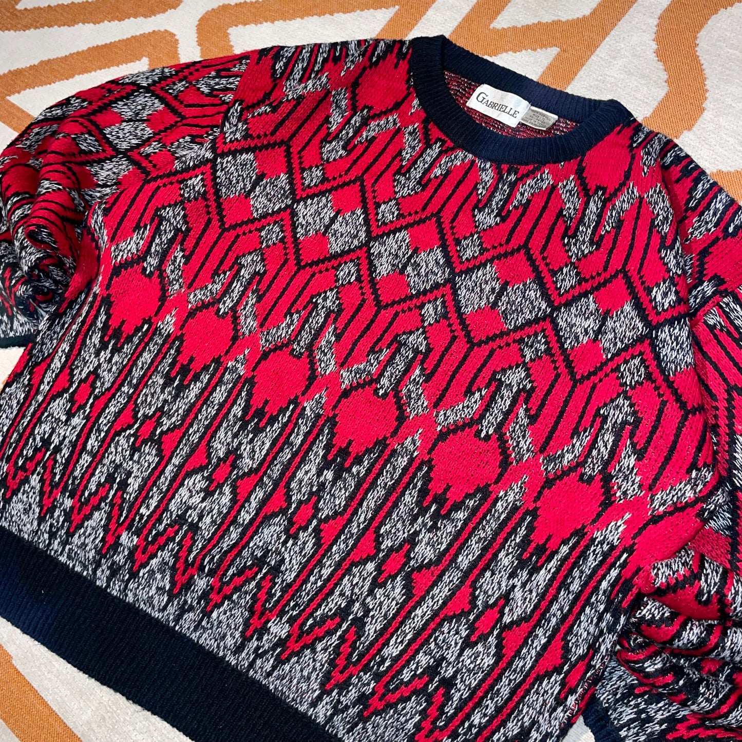 Gabrielle 90s Patterned Knit Jumper