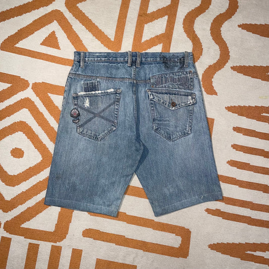 Billabong 00s Embroidered Baggy Jorts 34x11