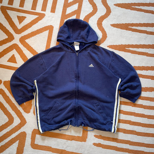 Adidas 90s Embroidered Zip Jumper M