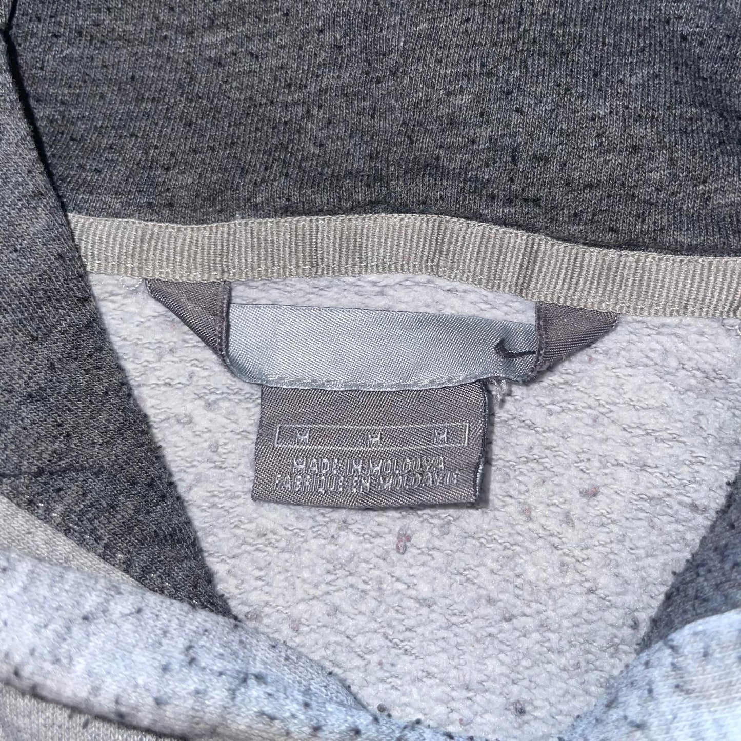 Nike 00s Grey Swoosh Hoodie M