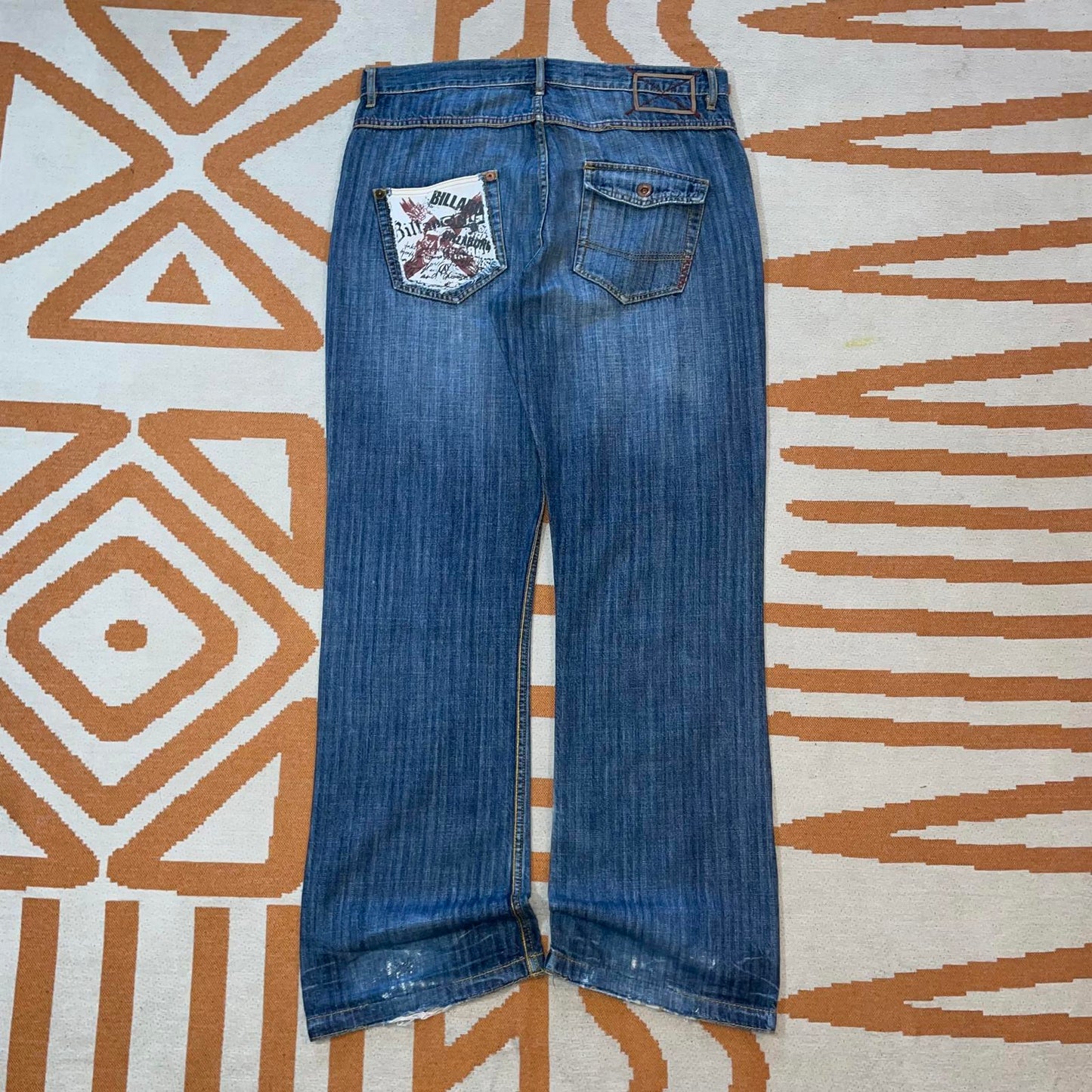 Billabong 00s Printed Pocket Jeans 34x32