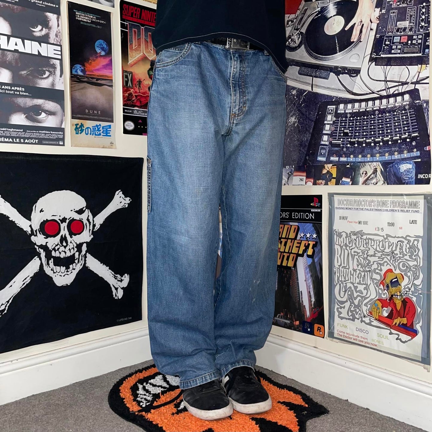 Billabong 90s Printed Baggy Jeans 34x30