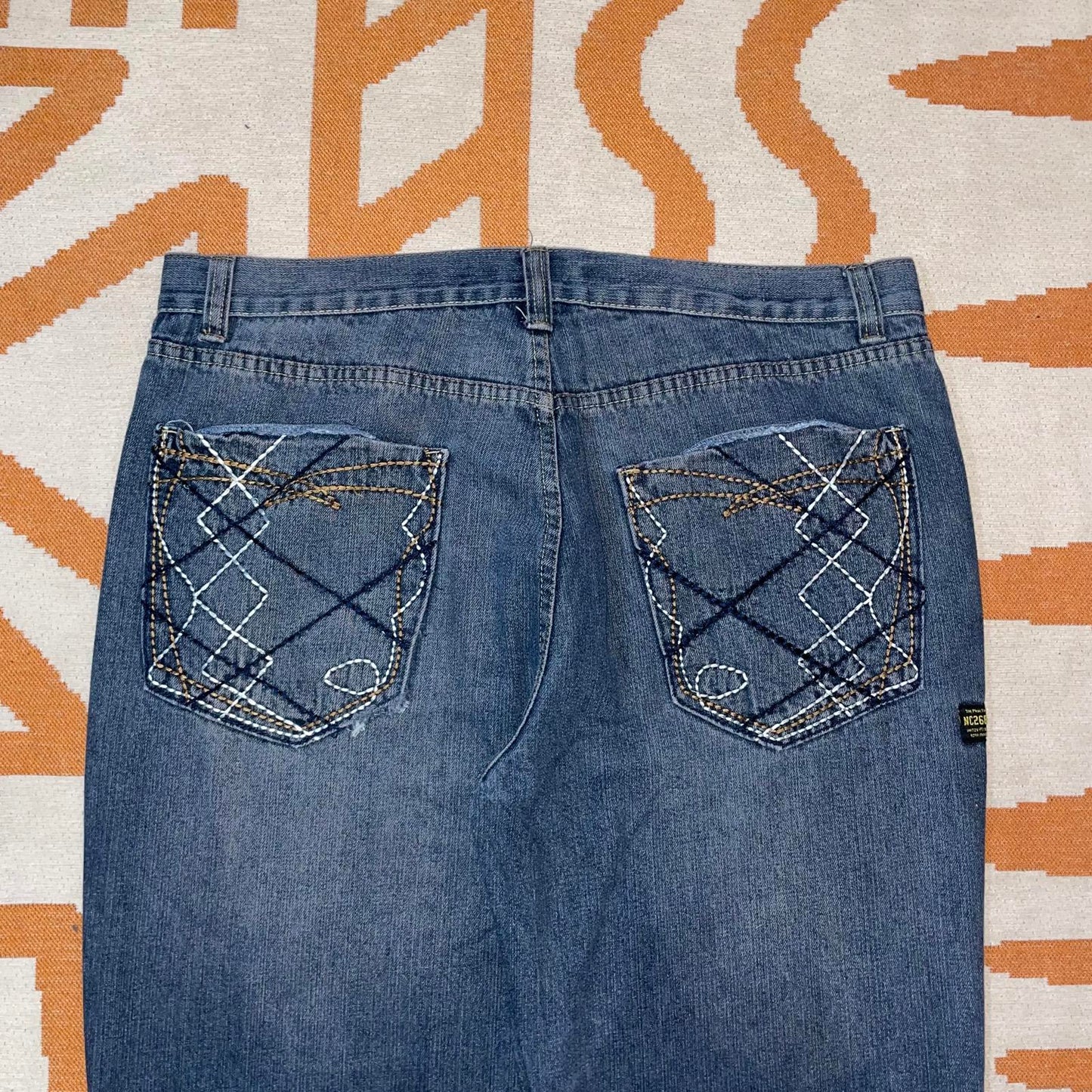 Phat Farm 00s Embroidered Jeans 38x30