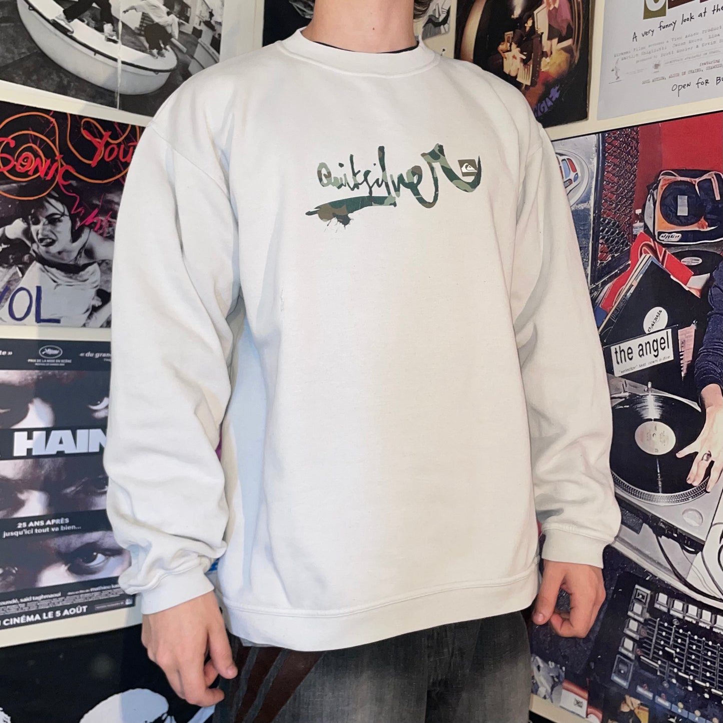 Quiksilver 00s Printed Baggy Sweatshirt XL
