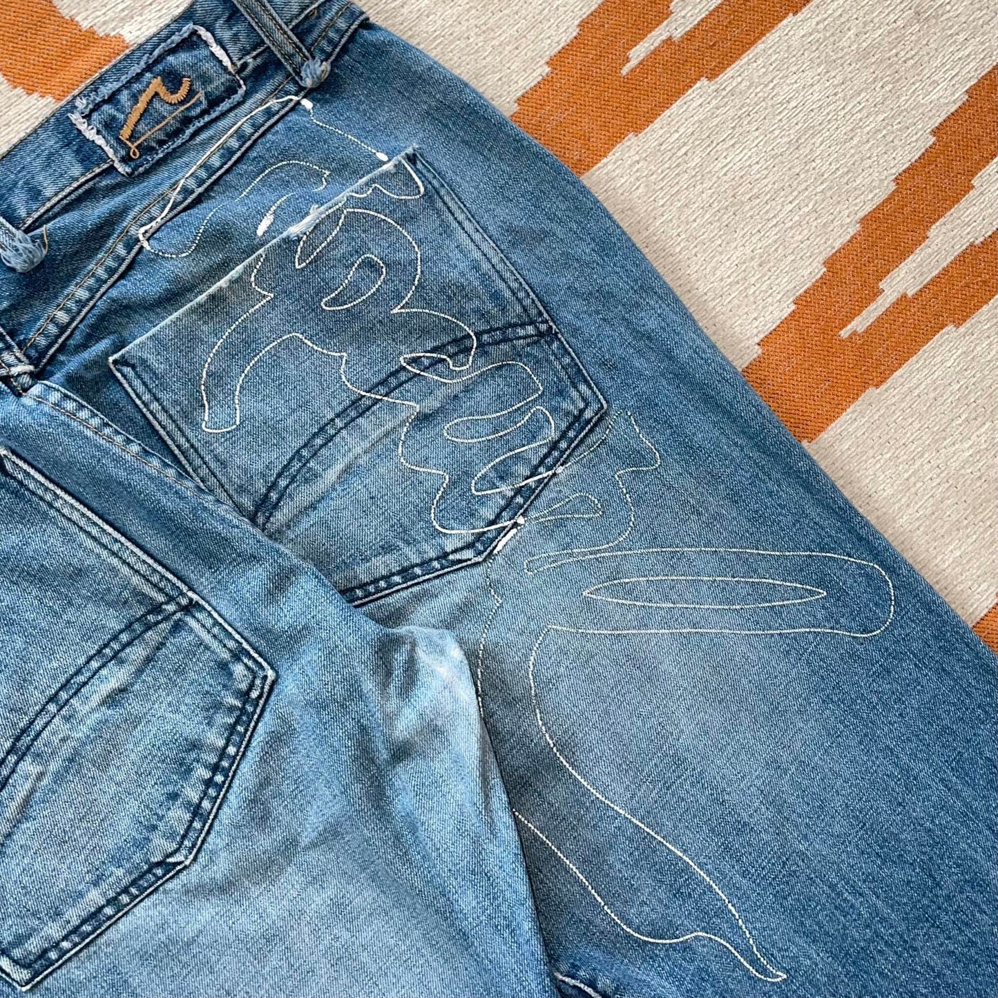 Rip Curl 00s Printed Surf Jeans 36x32