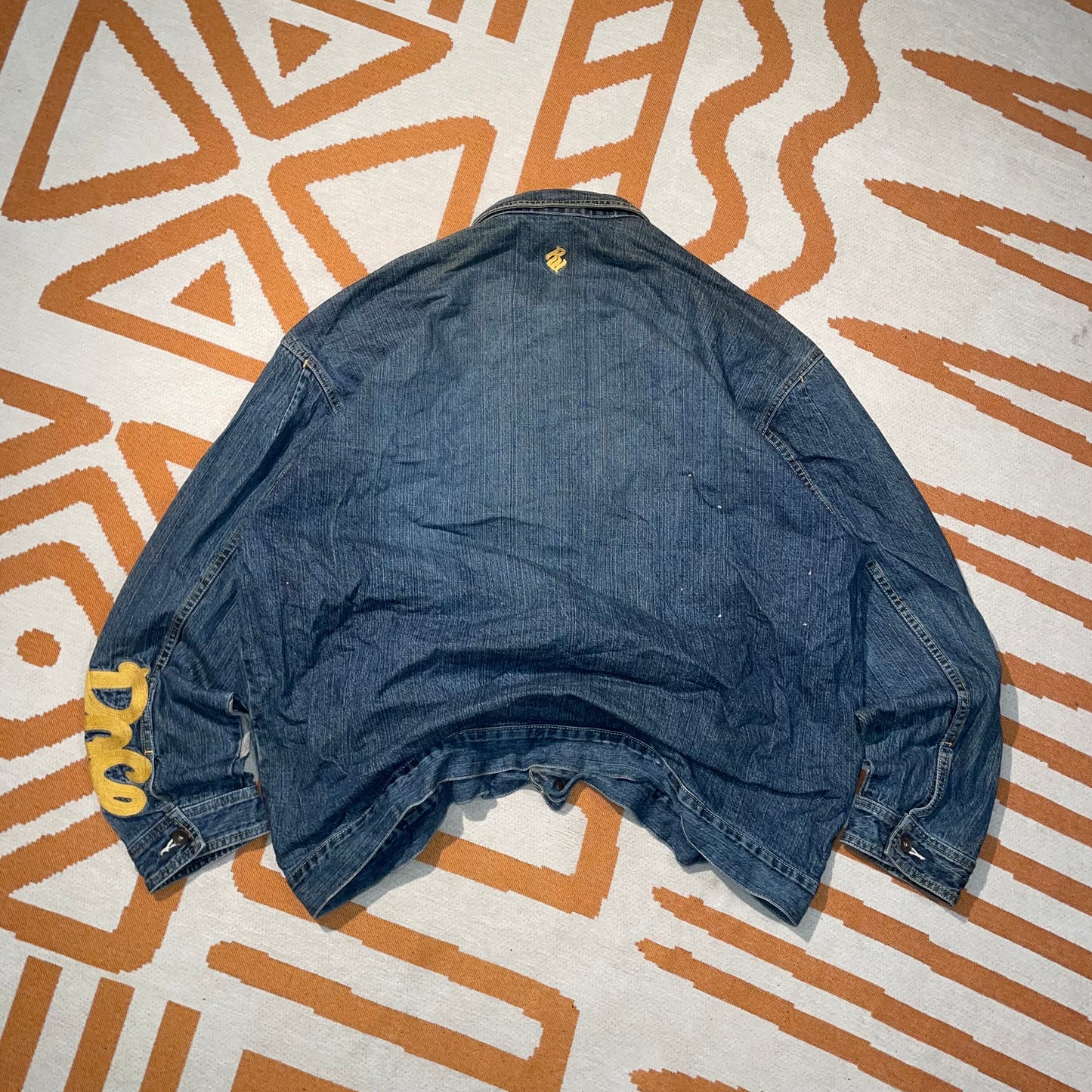 Rocawear 00s Denim Embroidered Jacket XL