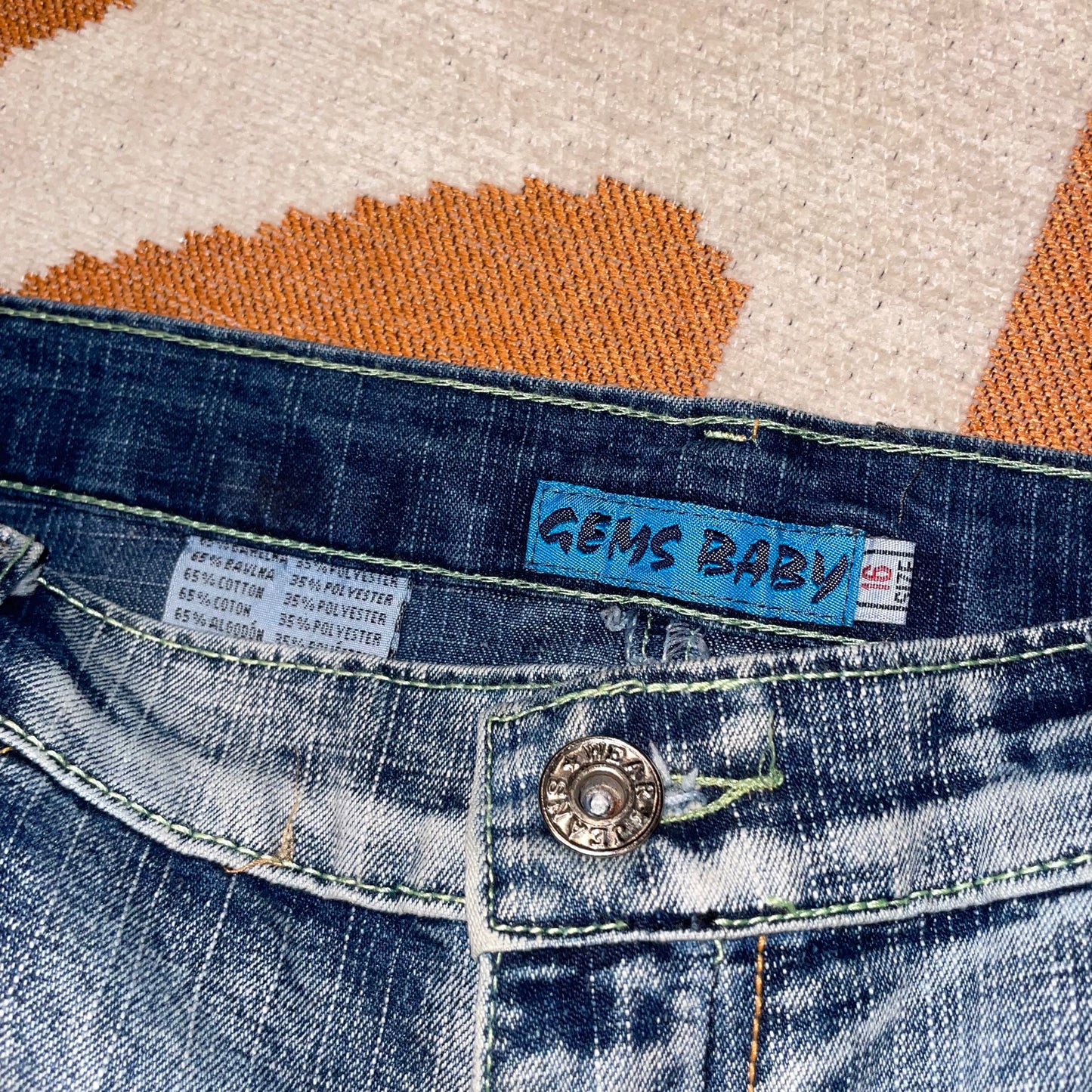 Gems Baby 00s Embroidered Cargo Jeans 30x30