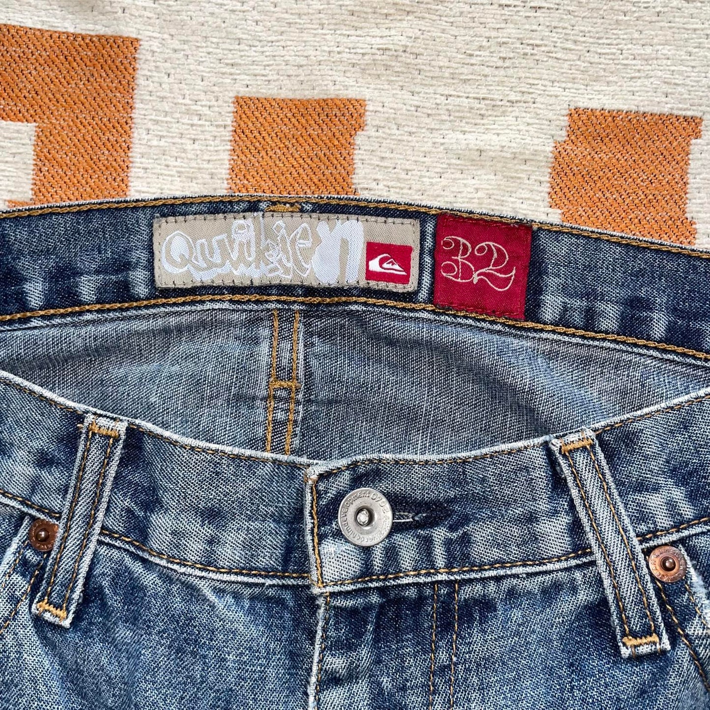 Quiksilver 00s Embroidered Loose Jeans 32x32