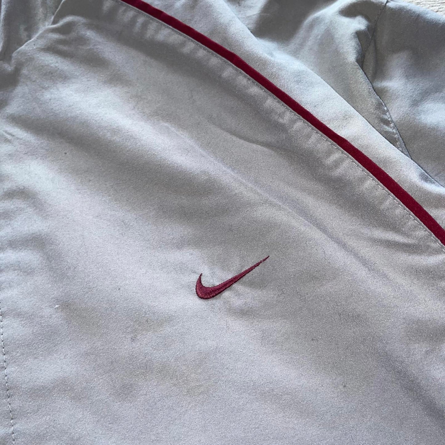 Nike 00s Grey/Red Track Jacket M