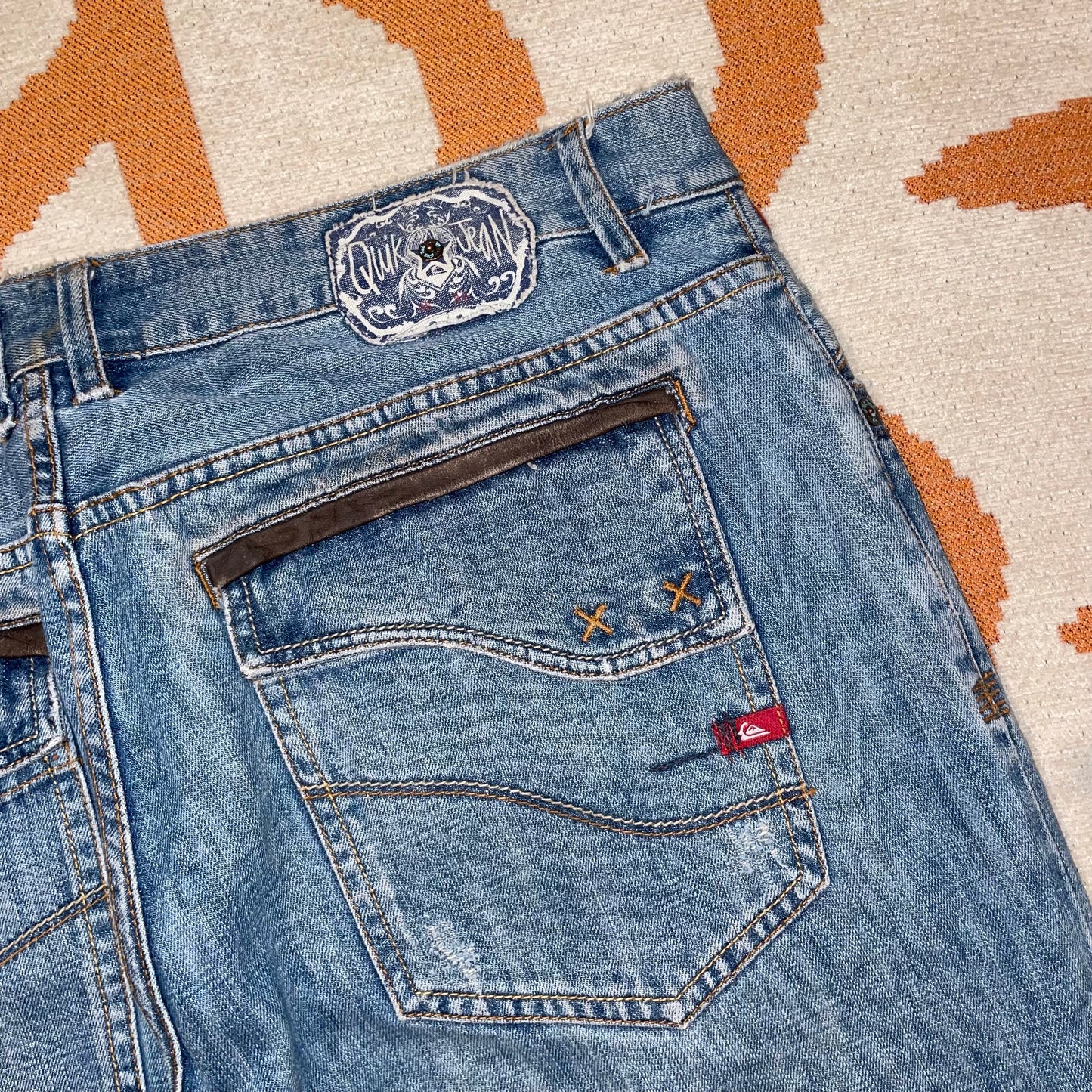 Quiksilver 00s Baggy Blue Jeans 36x34