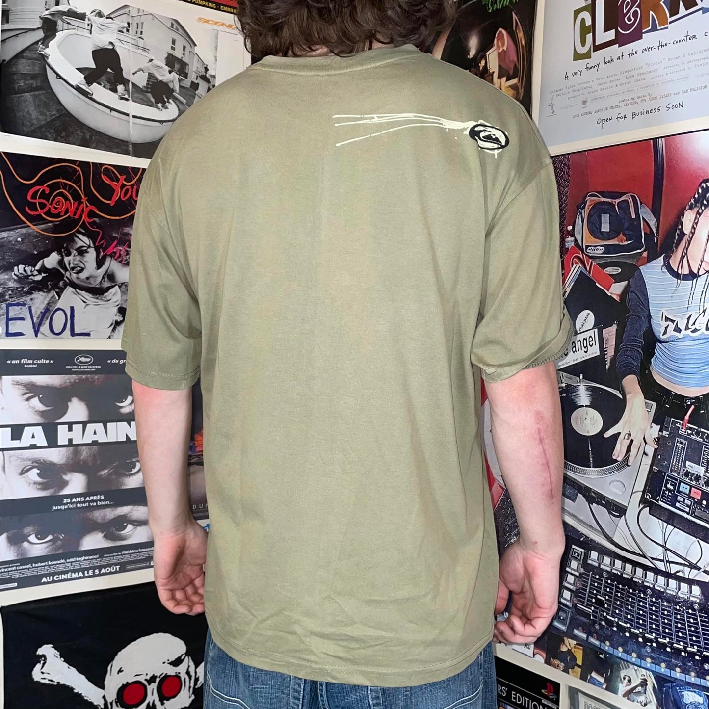 Quiksilver 90s Graphic Signature Beige T-Shirt XXL