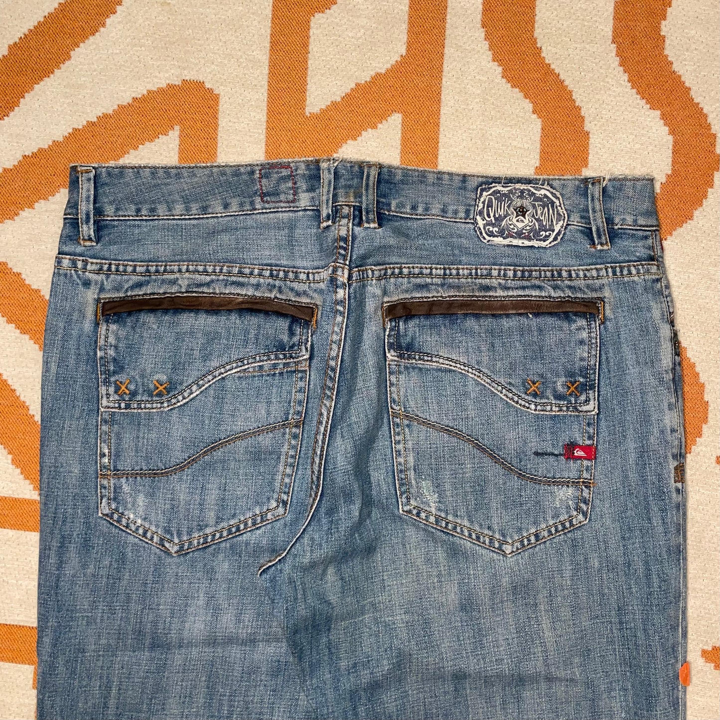 Quiksilver 00s Baggy Blue Jeans 36x34