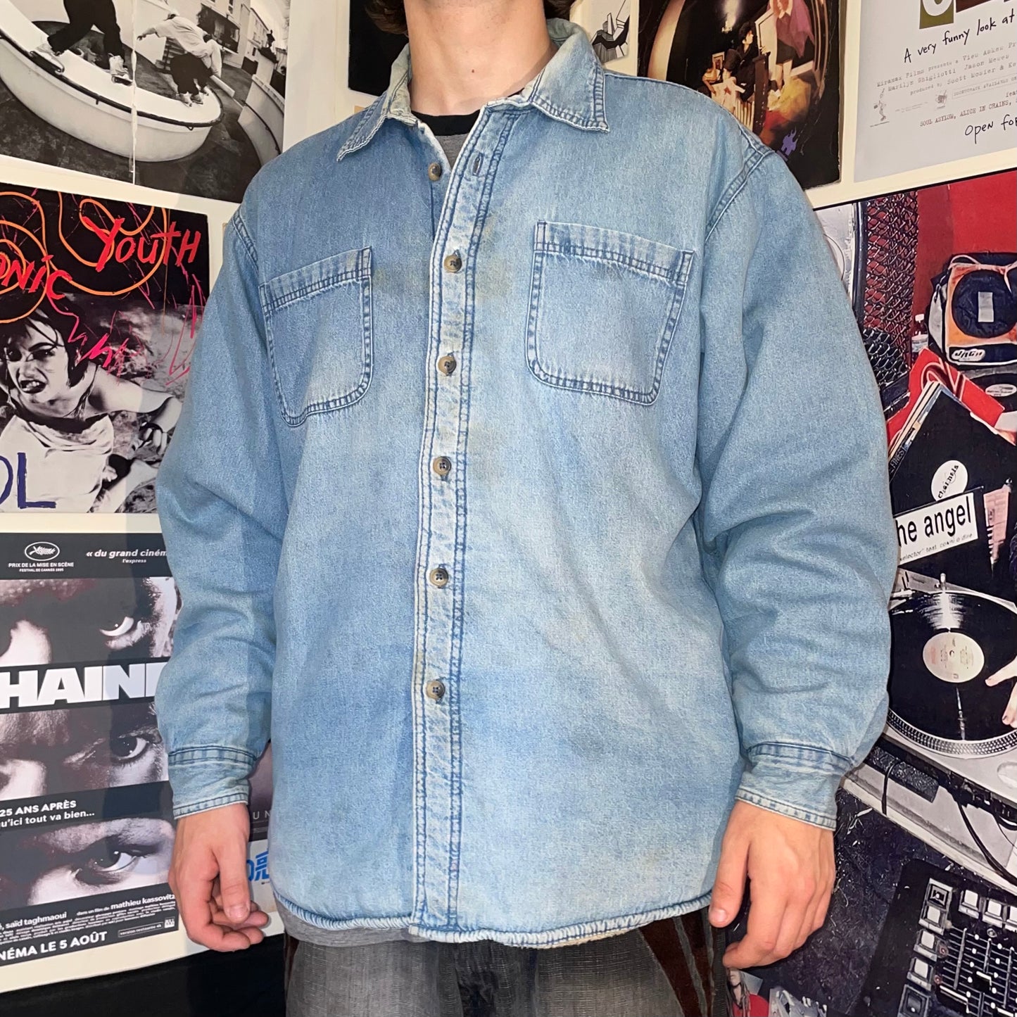 Wrangler 90s Denim Fleece Jacket L