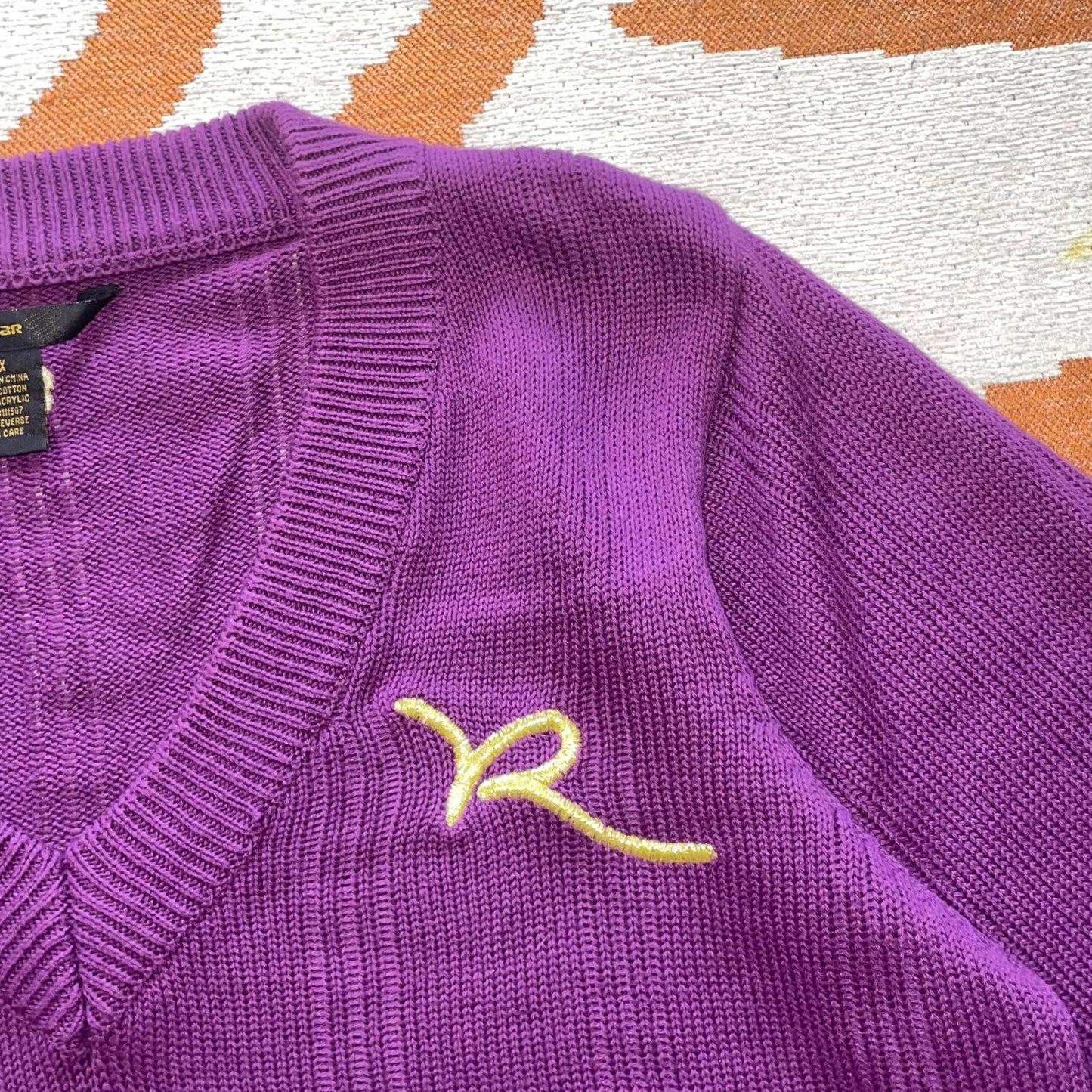 00s Rocawear Knit V-Neck Sweater L