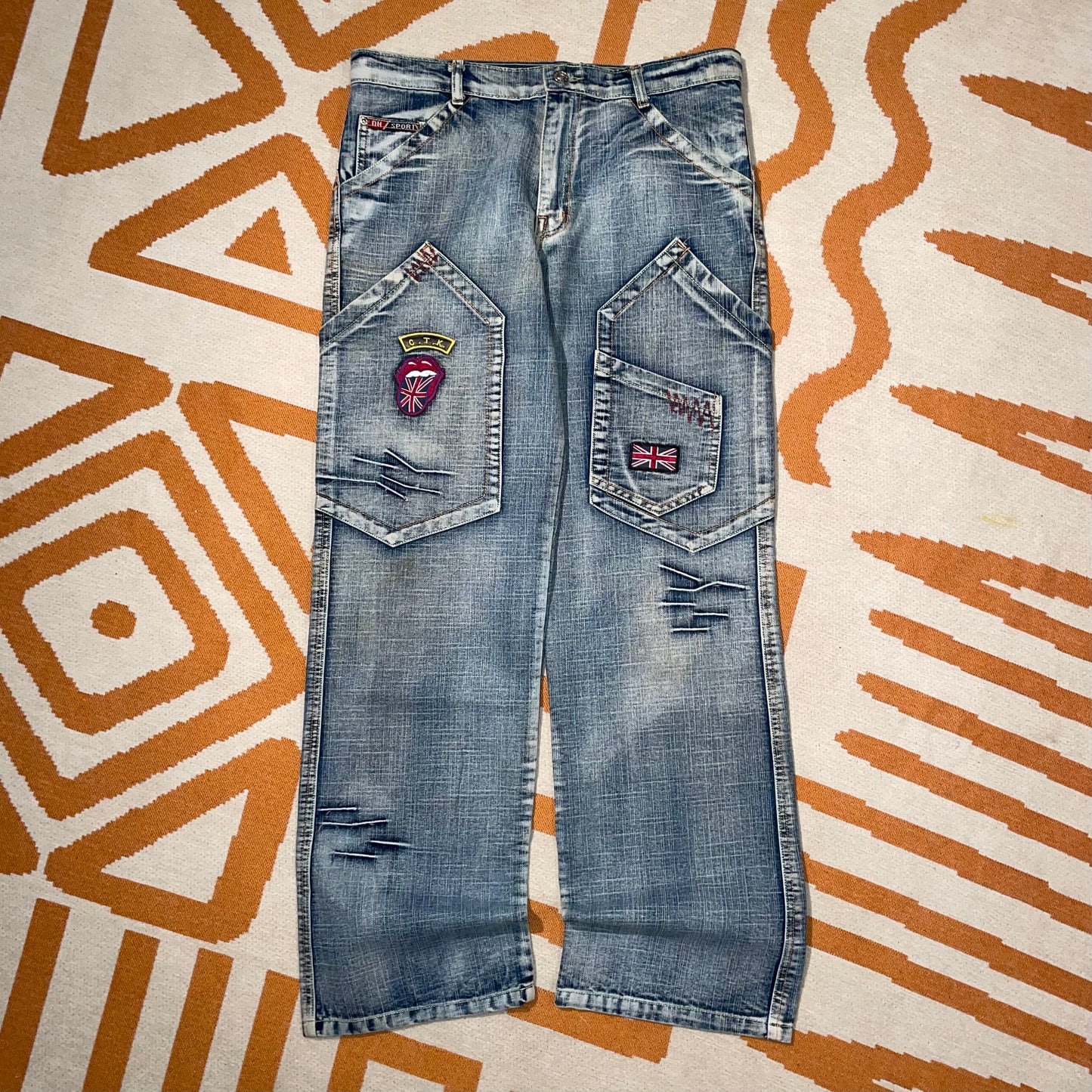 Gems Baby 00s Embroidered Cargo Jeans 30x30