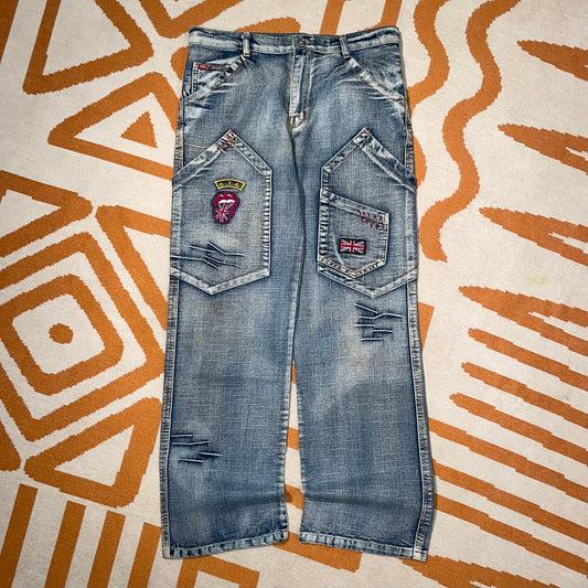 Gems Baby 00s Embroidered Cargo Jeans 30x30