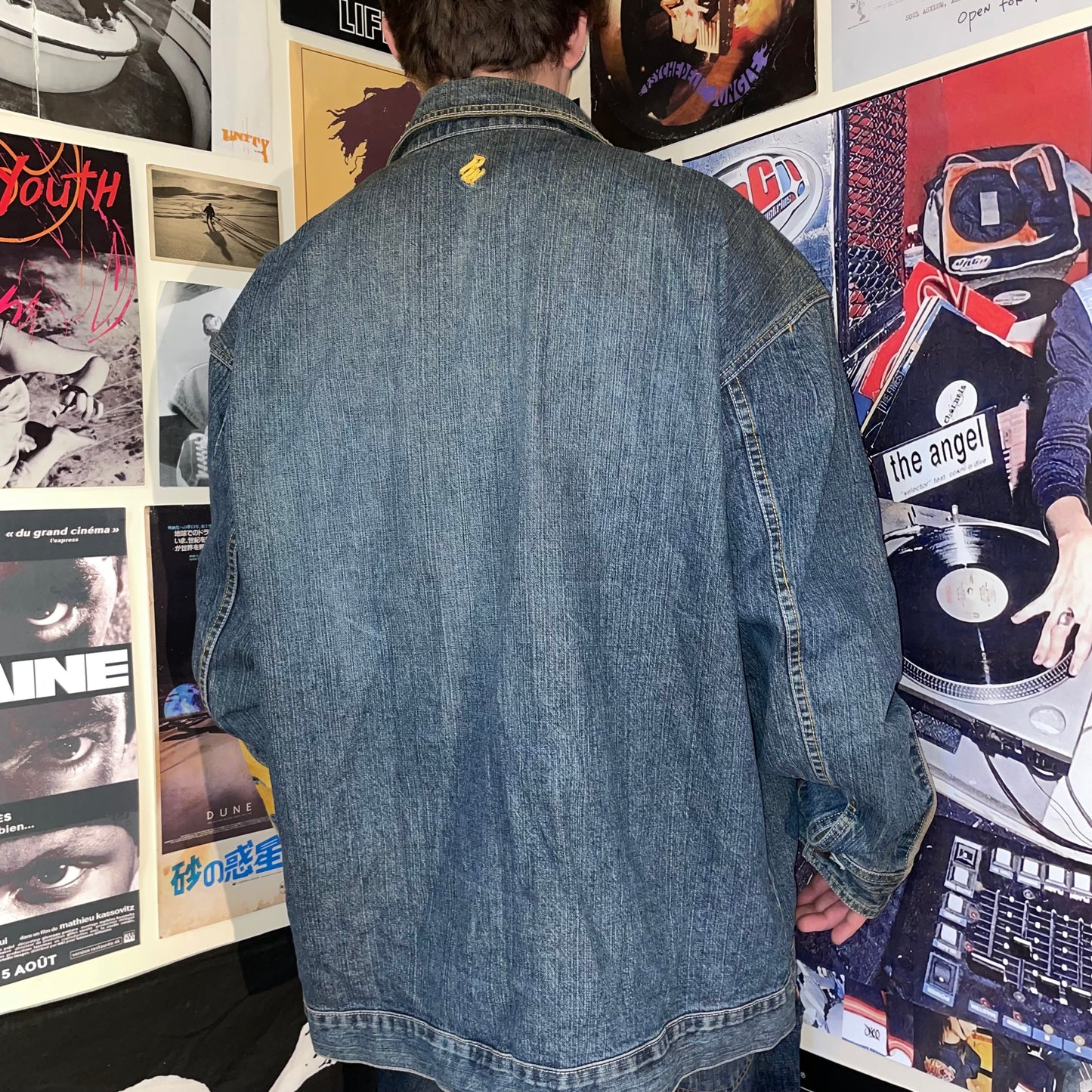 Rocawear 00s Denim Embroidered Jacket XL