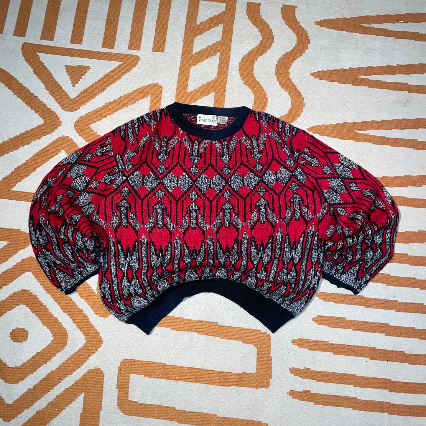 Gabrielle 90s Patterned Knit Jumper