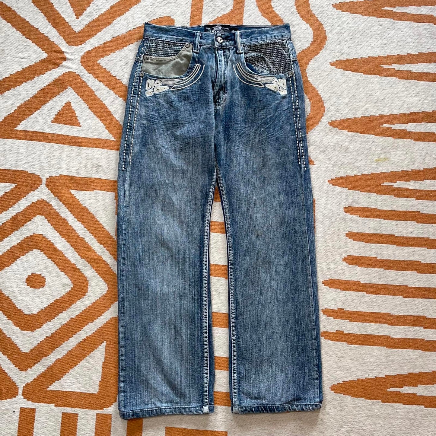 Akademiks 00s Embroidered Swirl Jeans 30x29