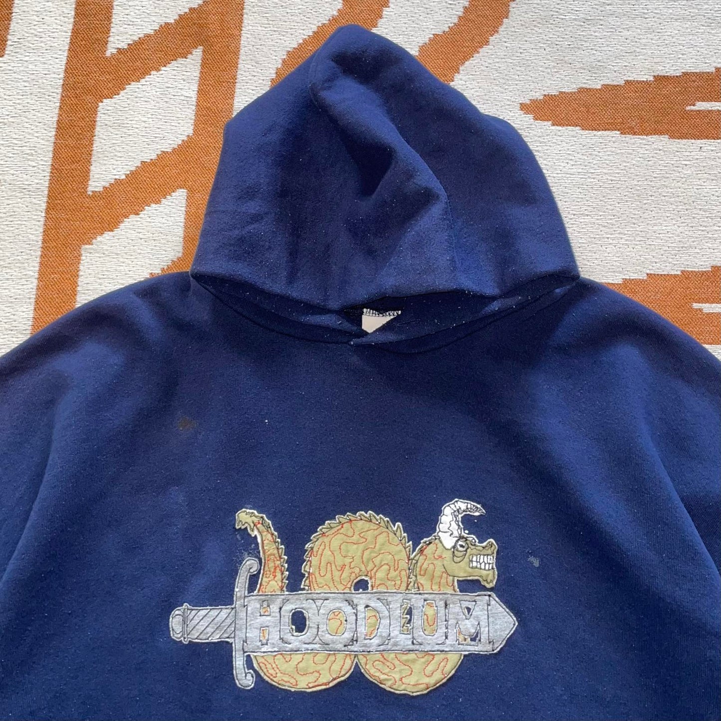 Hoodlum ‘Here Be Monsters’ Embroidered Hoodie XL