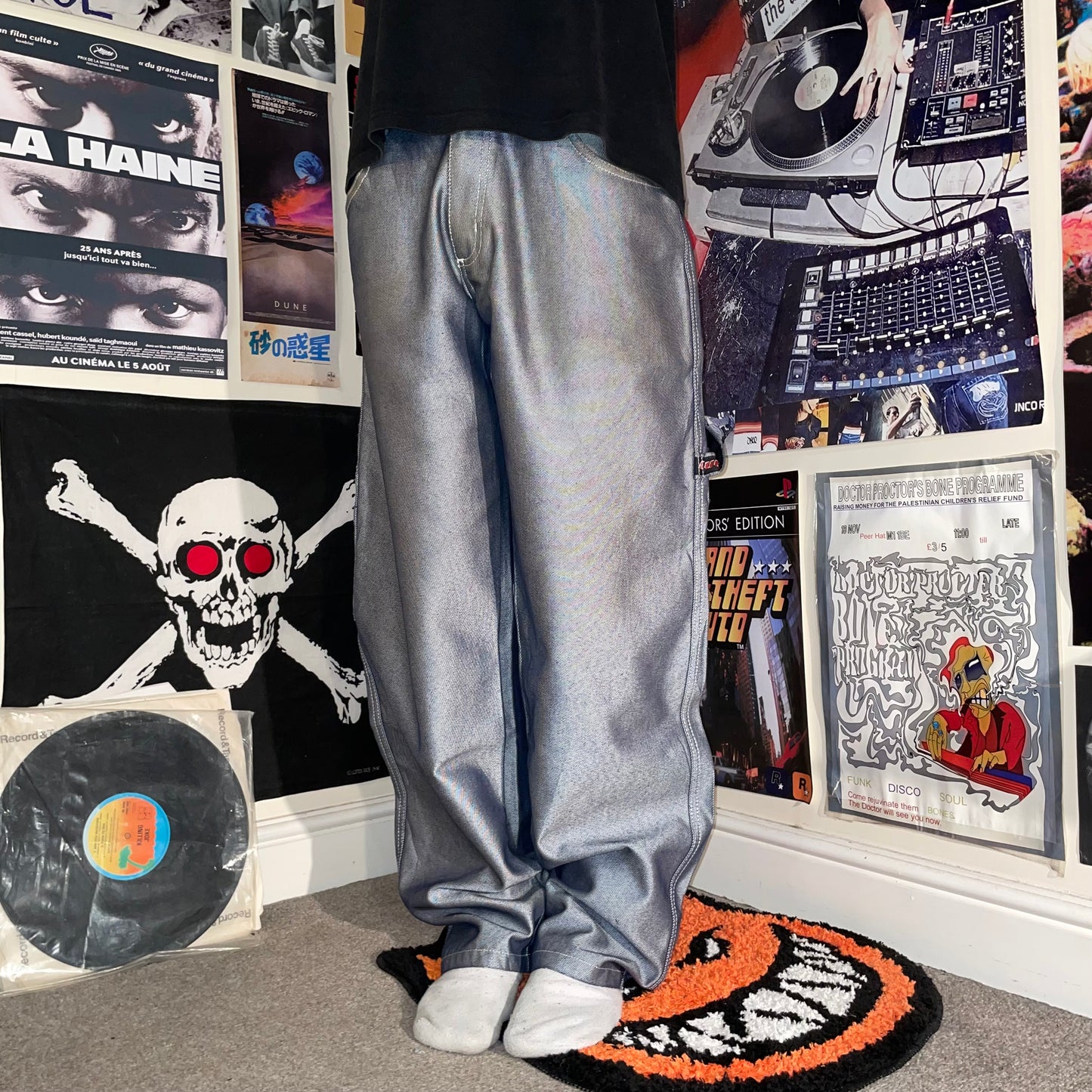 Johnny Blaze 90s Embroidered Baggy Jeans