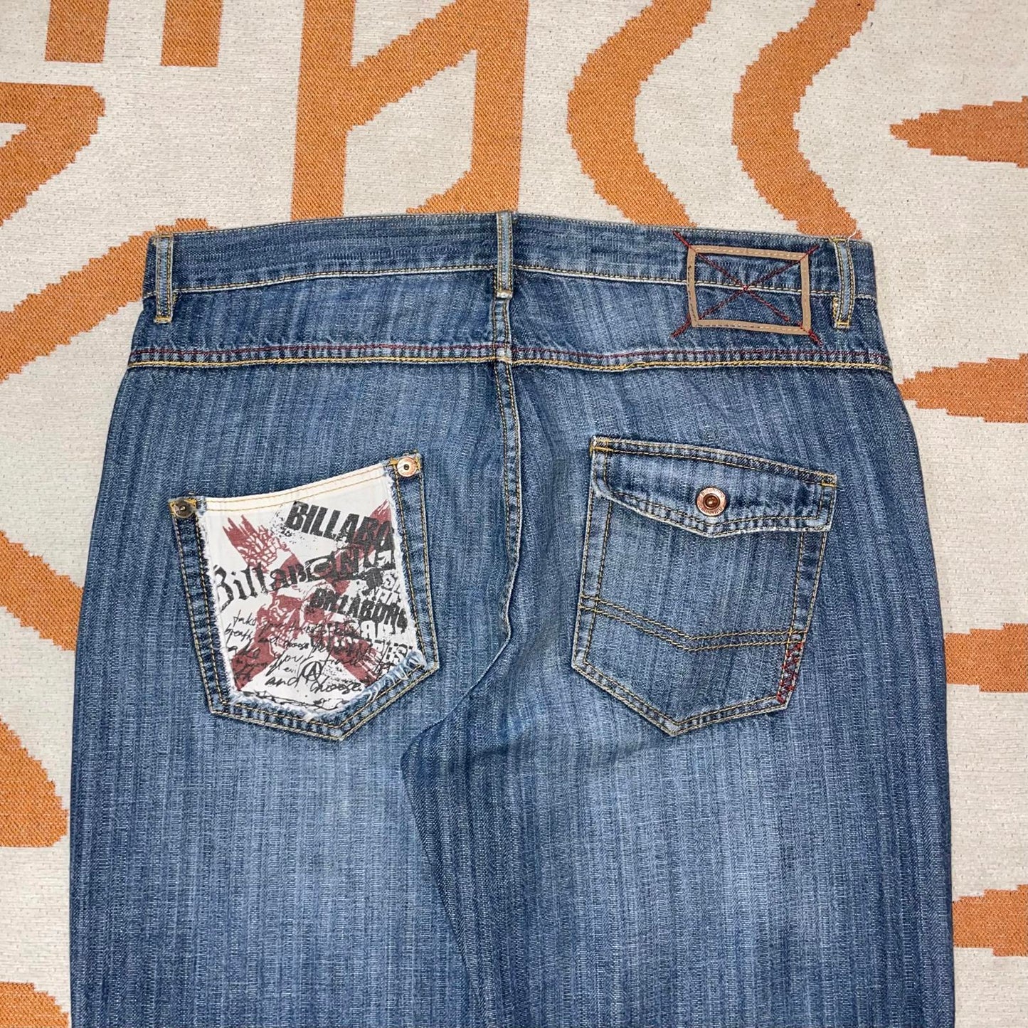 Billabong 00s Printed Pocket Jeans 34x32